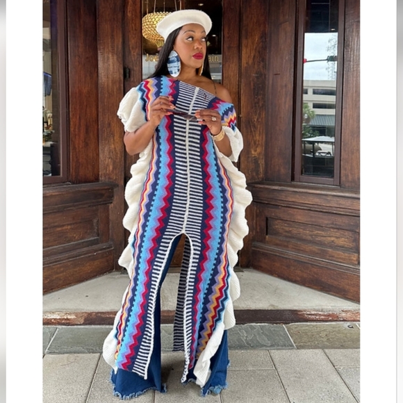 SOLD OUT Ruffle Crocheted Dress - Picture 4 of 8